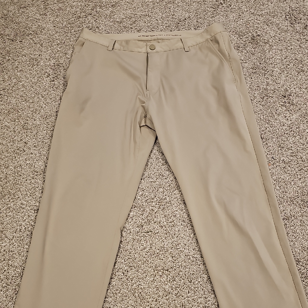 RHONE Men's Khaki Commuter Pants